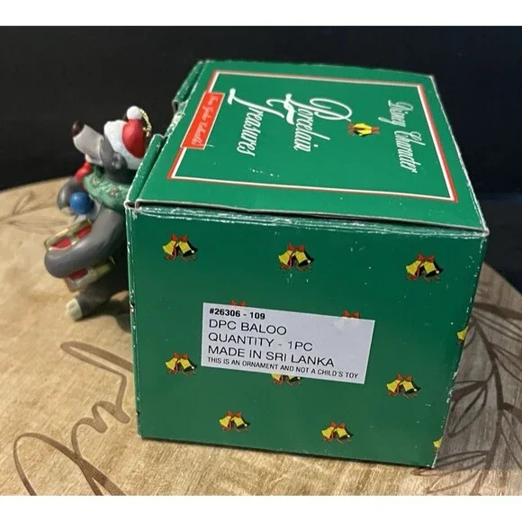 Disney Character Porcelain Treasures Grolier Baloo Jungle Book Hanging Ornament - Picture 10 of 12